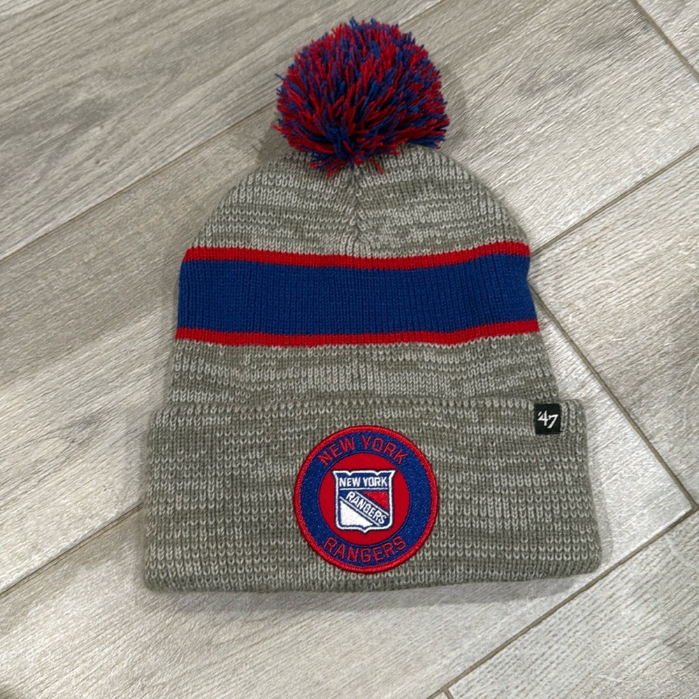 NWOT NY Rangers Pom Pom unisex beanie